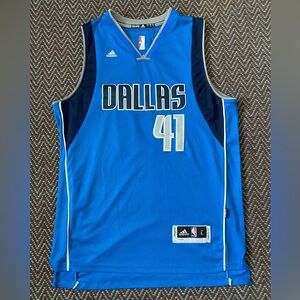 NBA Finals Dirk Nowitzki Dallas Mavericks jersey Adidas Large L